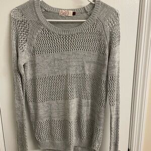 SO Women's Light Gray Knit Sweater